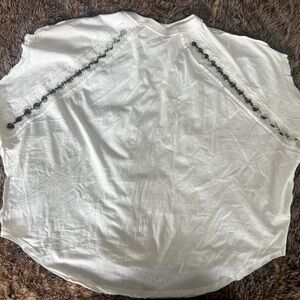 Free People - White Top with Bronze Embellishments